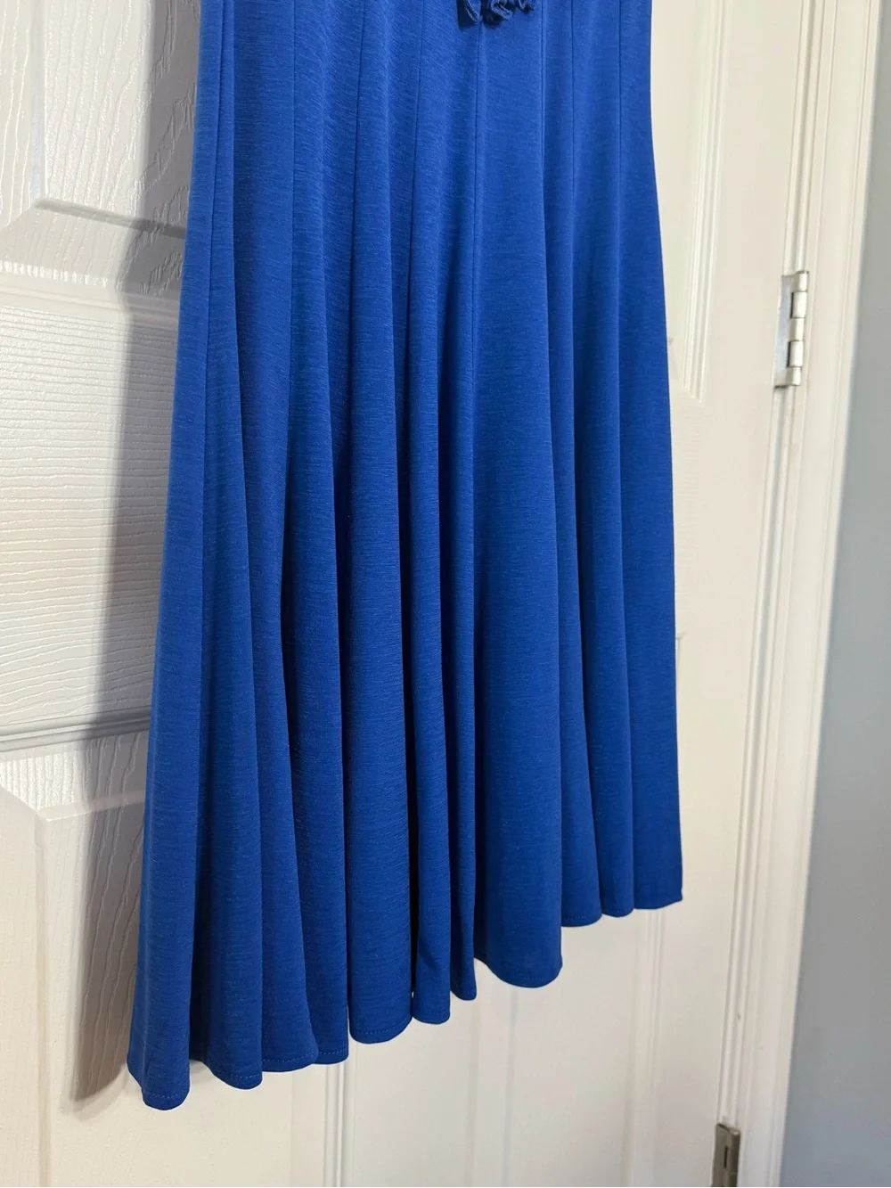 Royal Blue Dressbarn Knit Dress Women’s Size 4 Ruffle Front Dress